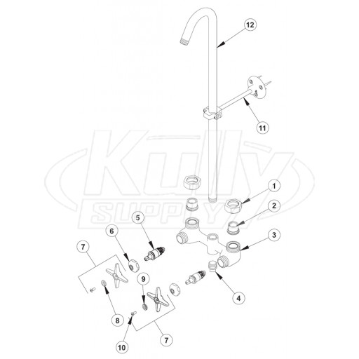 Chicago 752 Shower Valve Parts Breakdown