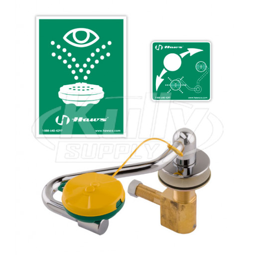 Haws 7611 Swing-Activated Deck-Mounted Eye/Face Wash