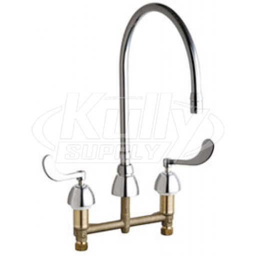 Chicago 786-GN10AE3SWGABCP Concealed Hot and Cold Water Sink Faucet