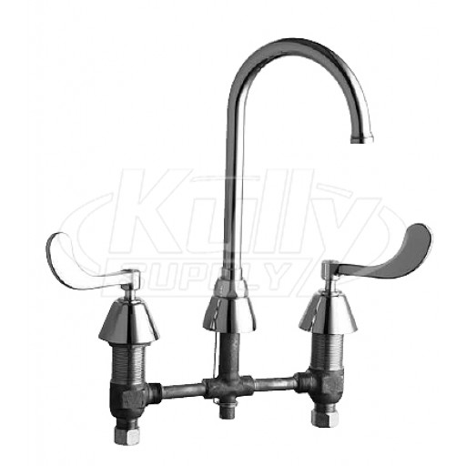 Chicago 786-GN2FCABCP E-Cast Concealed Kitchen Sink Faucet