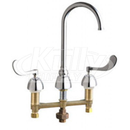 Chicago 786-TWGN2FCXKABCP Concealed Hot and Cold Water Sink Faucet with Third Water Inlet