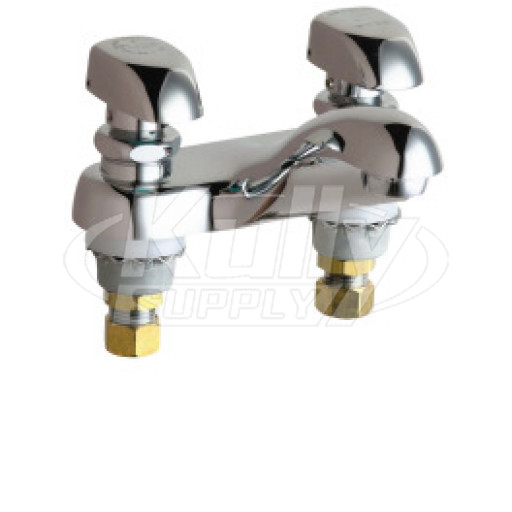 Chicago 802-335ABCP Hot and Cold Water Metering Sink Faucet