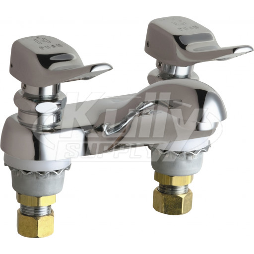 Chicago 802-336ABCP Hot and Cold Water Metering Sink Faucet