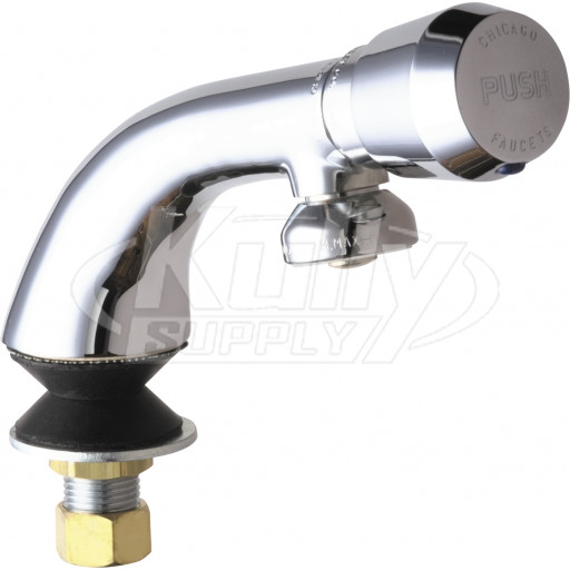 Chicago 807-665PSHABCP Single Inlet Metering Sink Faucet