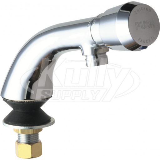 Chicago 807-E12-665PSHABCP Single Inlet Metering Sink Faucet