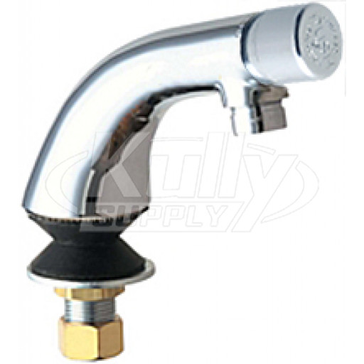 Chicago 807-E12ABCP Single Inlet Metering Sink Faucet