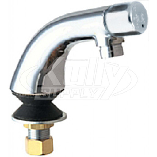 Chicago 807-E12COLDABCP Single Inlet Metering Sink Faucet