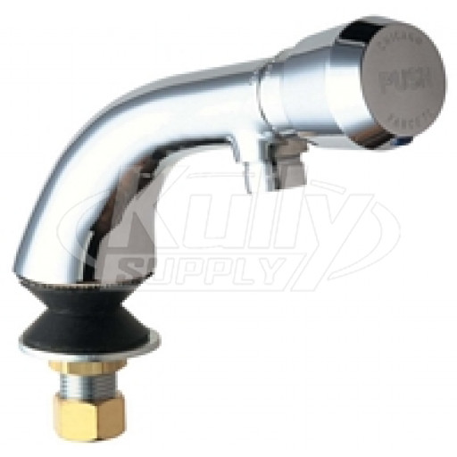 Chicago 807-E12V665PSHAB Single Inlet Metering Sink Faucet