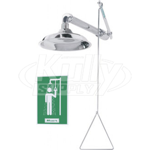 Haws 8123HPCP Horizontal-Mounted Chrome-Plated Drench Shower