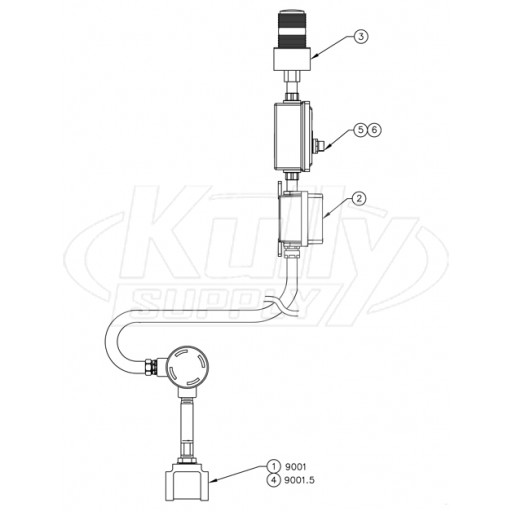 Haws 9001/9001.5 Alarm Parts Breakdown