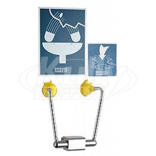 Chicago 9005-NF Wall Mounted Pull Down Eye/Face Wash