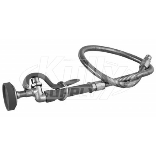 T&S Brass B-0100 Pre-Rinse Spray Valve & Flexible Stainless Steel Hose (6 Included)