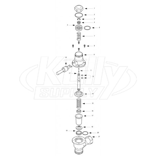 Sloan Dolphin Flushometer Parts Breakdown