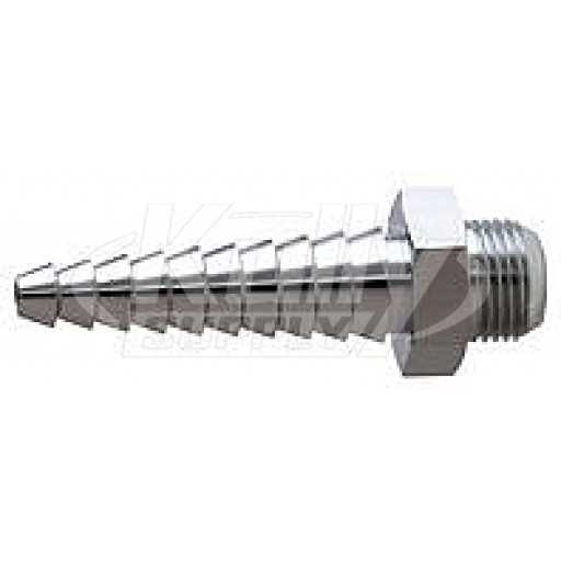 Chicago E7FCJKCP Laboratory Serrated Nozzle Outlet w/ Flow Control, .7 GPM Max. Flow at 60 PSI