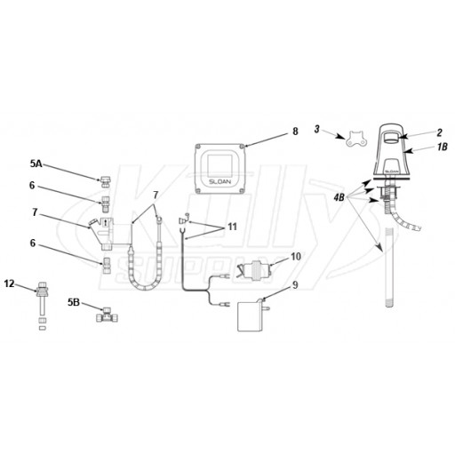 Sloan Optima ETF-610 Faucet Parts Breakdown