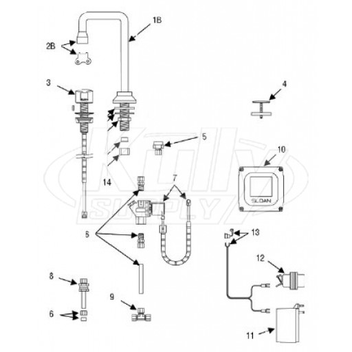 Sloan Optima ETF-770 Faucet Parts Breakdown
