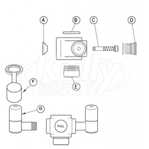 Guardian G1102 Faucet Mounted Eyewash Parts Breakdown