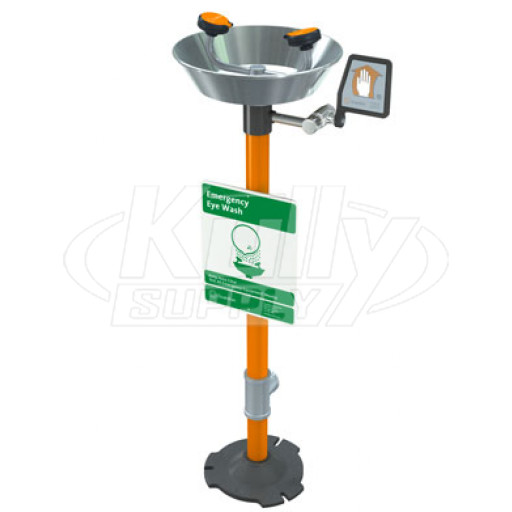 Guardian G1760P Pedestal-Mounted Eye/Face Wash (with Plastic Receptor)