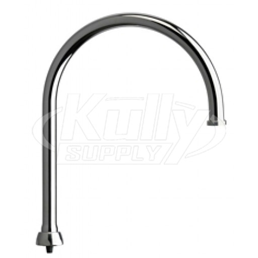 Chicago GN8FCJKABCP 8" Flow Control Rigid / Swing Gooseneck Spout 