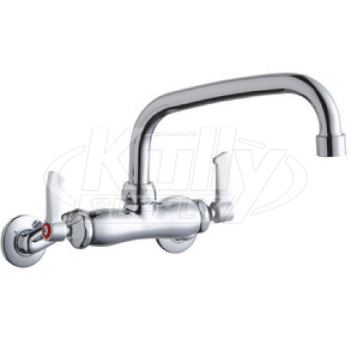 Elkay LK945AT08L2T Wall Mount Faucet, 3"-8" Adjustable  Centers