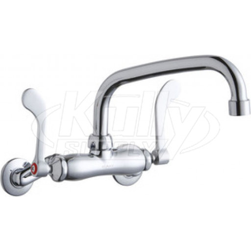 Elkay LK945AT08T4T Wall Mount Faucet, 3"-8" Adjustable  Centers