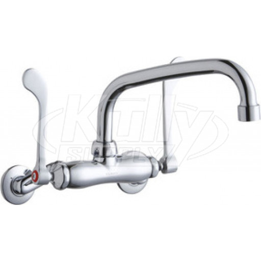 Elkay LK945AT08T6T Wall Mount Faucet, 3"-8" Adjustable  Centers