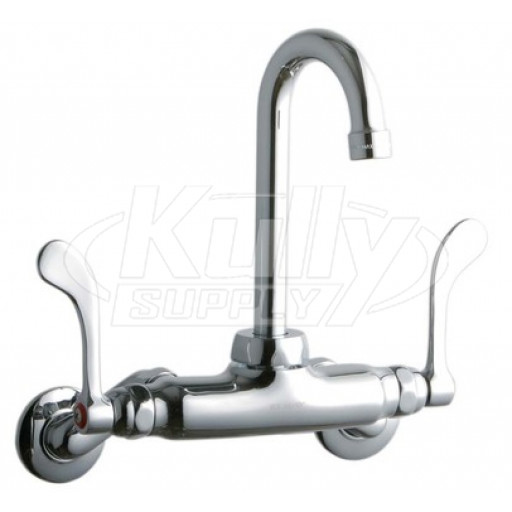 Elkay LK945GN04T4T Wall Mount Faucet, 3"-8" Adjustable  Centers