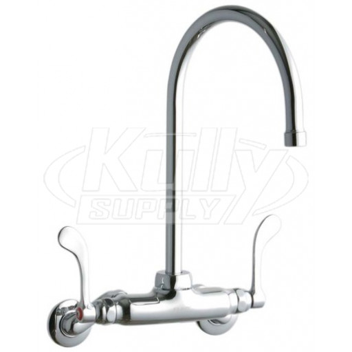 Elkay LK945GN08T4T Wall Mount Faucet, 3"-8" Adjustable  Centers