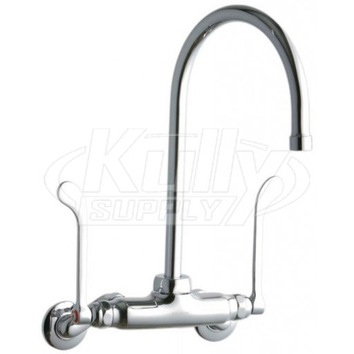 Elkay LK945GN08T6T Wall Mount Faucet, 3"-8" Adjustable  Centers