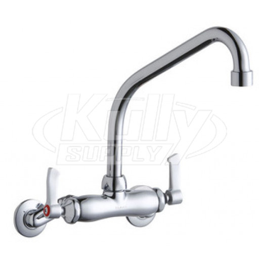 Elkay LK945HA08L2T Wall Mount Faucet, 3"-8" Adjustable  Centers