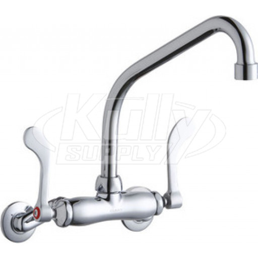 Elkay LK945HA08T4T Wall Mount Faucet, 3"-8" Adjustable  Centers