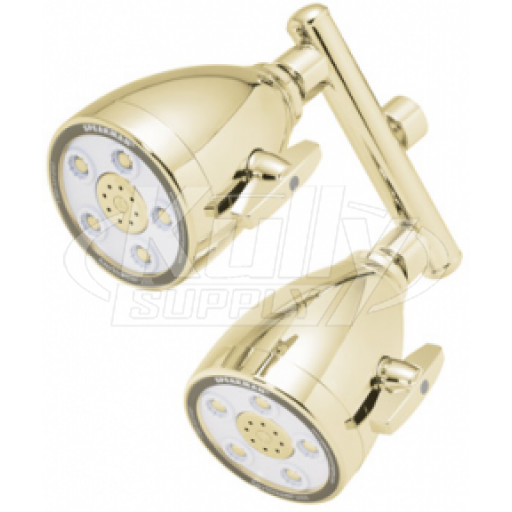 Speakman S-2222-BB 5-Jet Anystream 2000 Dual Showerhead - Bright Brass (Discontinued)