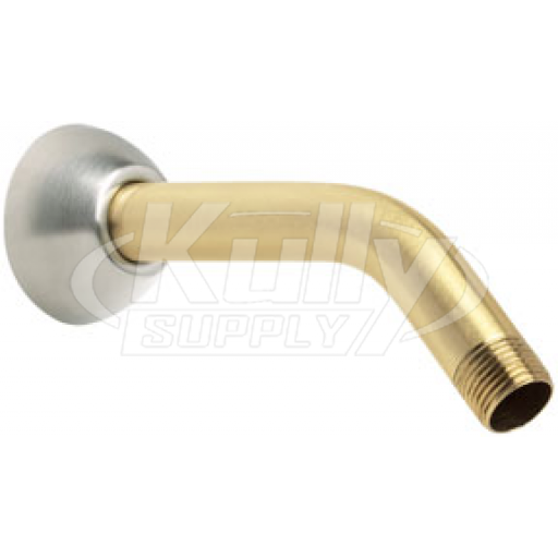 Speakman S-2500-SBA-SCF 7" Brass Arm & Flange w/ 1/2" MNPT Inlet & Outlet - Brushed Brass & Brushed Chrome