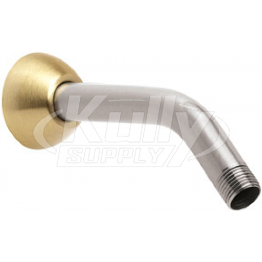 Speakman S-2500-SCA-SBF 7" Brass Arm & Flange w/ 1/2" MNPT Inlet & Outlet - Brushed Chrome & Brushed Brass 