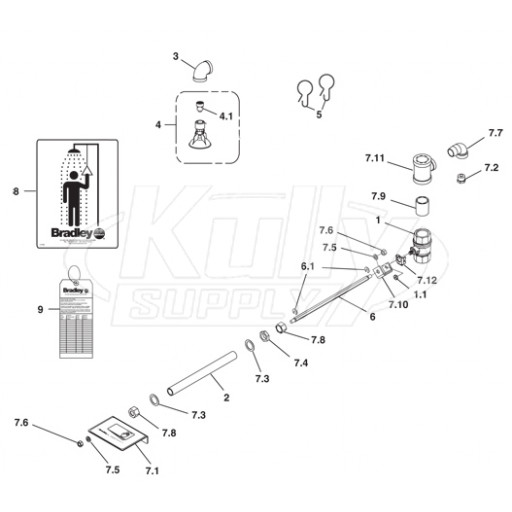 Bradley S19-120HFP Parts Breakdown