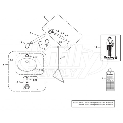 Bradley S19-120A Parts Breakdown