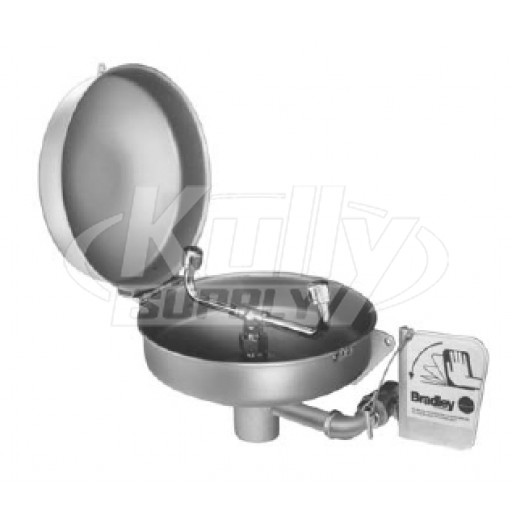 Bradley S19-220SC Stainless Steel Eyewash (with Hinged Dust Cover)