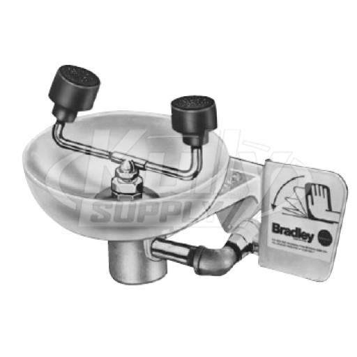 Bradley S19-220TPT Eye/Face Wash (with Stainless Steel Receptor, Tailpiece, and P-Trap)