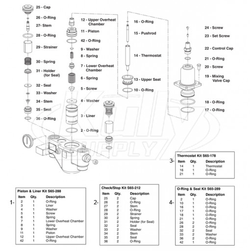 Bradley S19-2300 Parts Breakdown