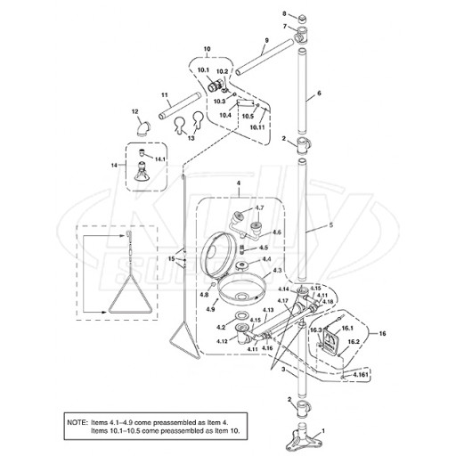 Bradley S19-310DCBF Parts Breakdown