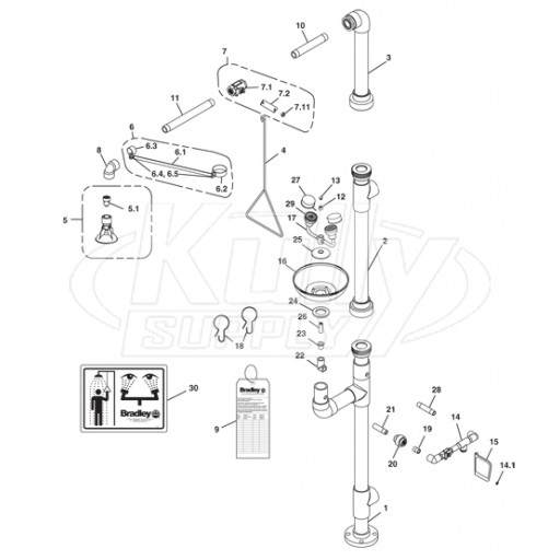 Bradley S19 310pvc Parts Breakdown Kullysupply Com