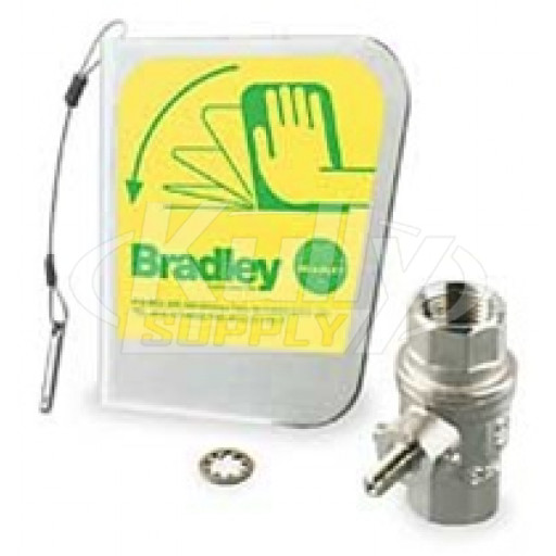 Bradley S30-072 Stainless Steel Eyewash Handle & Valve