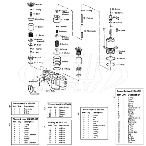 Bradley S59-3200 Parts Breakdown