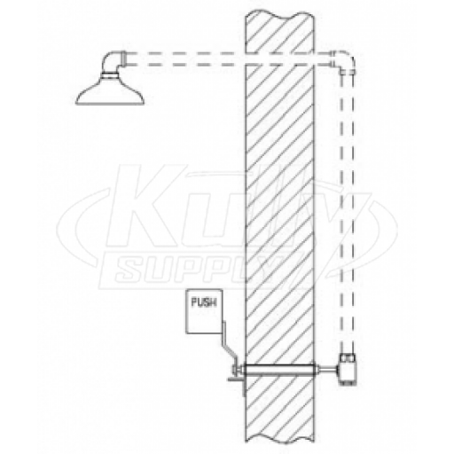 Speakman SE-242 Frostproof Wall-Mounted Drench Shower (Discontinued)