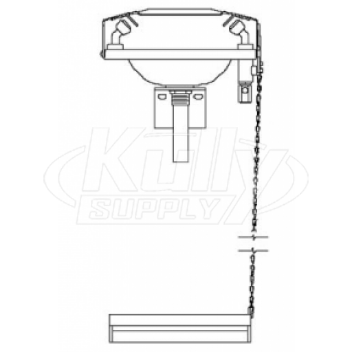 Speakman SE-515 Wall-Mounted Eyewash (with Rectangular Stainless Steel Receptor)