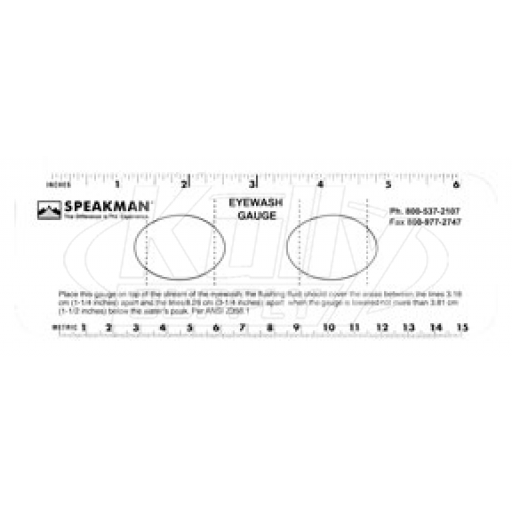 Speakman SE-952 Plastic Eyewash Gauge