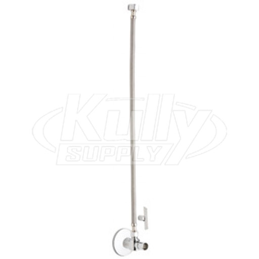 Chicago STB-21-13-AB Angle Stop Ball Valve with Supply Hose and Loose Key Handle