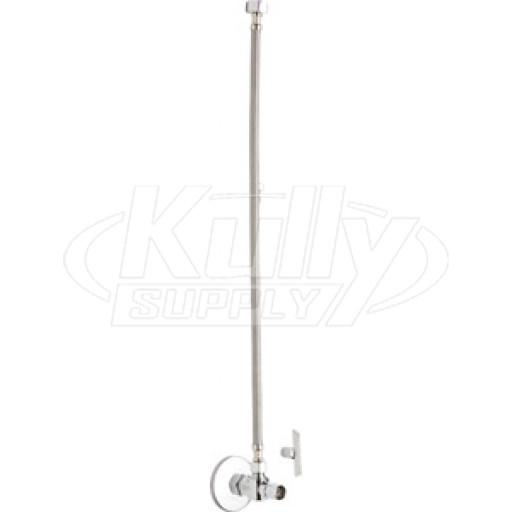 Chicago STB-31-13-AB Angle Stop Ball Valve with Supply Hose and Loose Key Handle