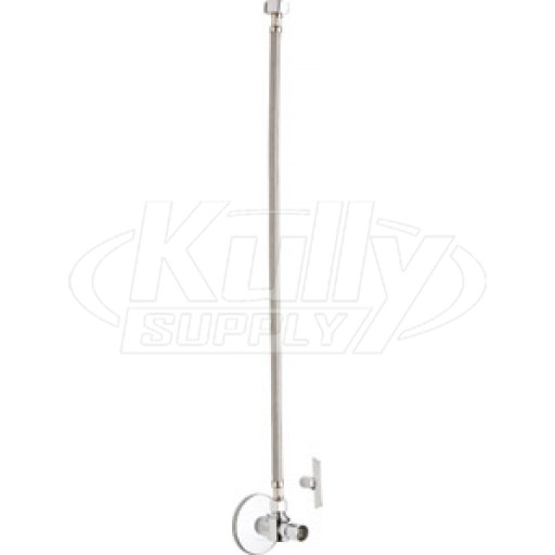Chicago STB-41-13-AB Angle Stop Ball Valve with Supply Hose and Loose Key Handle