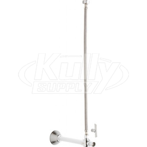 Chicago STB-51-13-AB Angle Stop Ball Valve with Supply Hose and Loose Key Handle